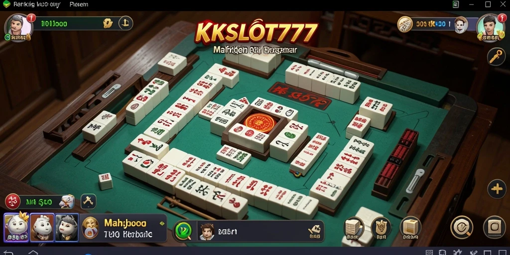 Screenshot gameplay KKSLOT777 yang menampilkan tantangan Mahjong.