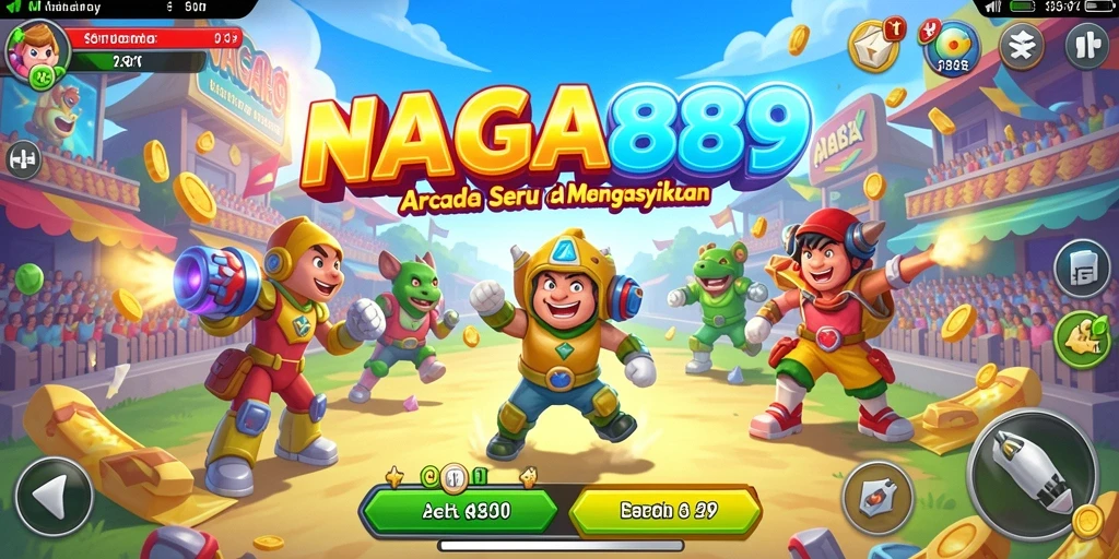 Screenshot gameplay NAGA889 menampilkan aksi seru dalam permainan Arcade.