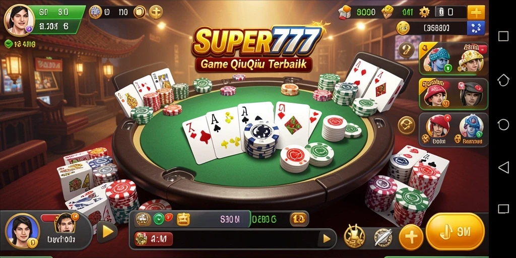 Gameplay aktif QiuQiu dalam SUPER777 yang menegangkan.