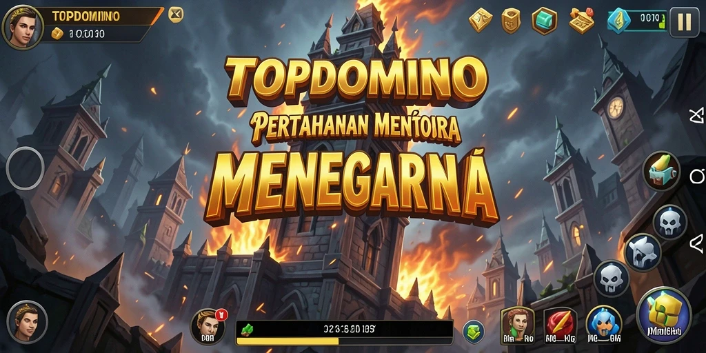 Tangkapan layar utama menunjukkan gameplay Tower Defense yang seru dan menegangkan.